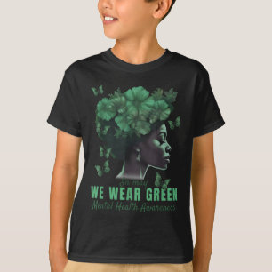 Im Mai tragen wir eine grüne Mental Health Awarene T-Shirt
