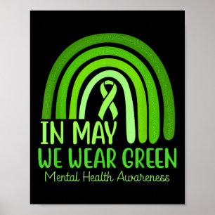 Im Mai tragen wir eine grüne Schleife für die psyc Poster