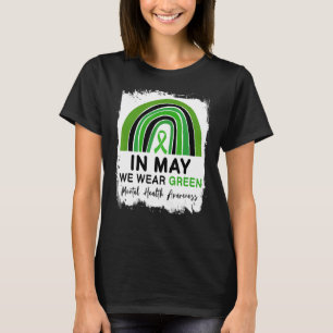 Im Mai tragen wir einen Ribbo für grüne psychische T-Shirt