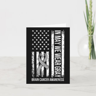 Im Mai tragen wir graue Brain Gray Ribbon Cancer A Karte
