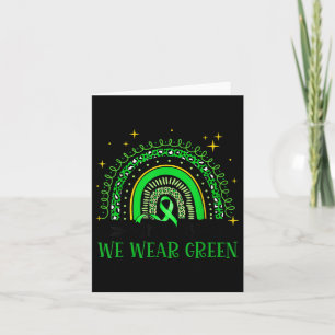 Im Mai tragen wir Green Boho Rainbow Mental Health Karte