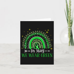Im Mai tragen wir Green Boho Rainbow Mental Health Karte