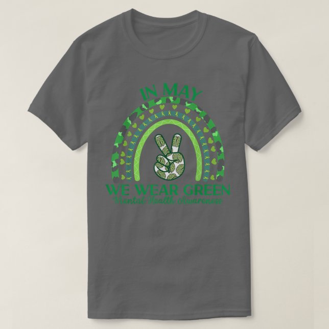 Im Mai tragen wir Grün für psychische Gesundheit T-Shirt (Design vorne)