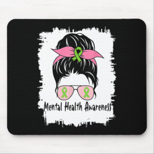 Im Mai tragen wir grüne Messy Bun Mental Health Aw Mousepad