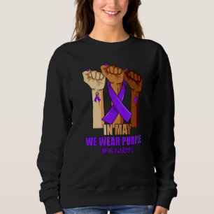 Im Mai tragen wir Lila Lupus-Sensibilisierungsmona Sweatshirt