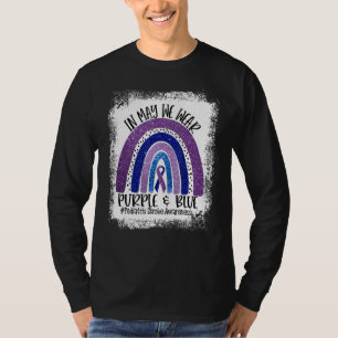 Im Mai tragen wir Lila und blaue pädiatrische Schl T-Shirt