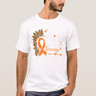 Im Mai tragen wir Orangen-Ribbon-Multiplen Skleros T-Shirt