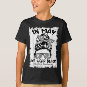 Im Mai tragen wir schwarze Melanome Hautkrebserkra T-Shirt