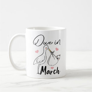 Im März fällig Süßer Schwan trägt ein lustiges neu Kaffeetasse