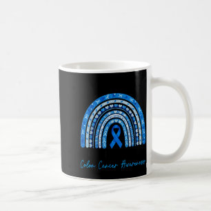 Im März tragen wir blaues Band Regenbogen Darmkreb Kaffeetasse