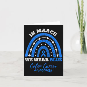 Im März tragen wir blaues Kolorektal Colon Cancer Karte