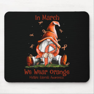 Im März tragen wir eine orange Multiple Sklerose a Mousepad