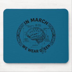 Im März tragen wir grünes Zerebralparese-Bewusstse Mousepad