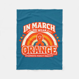 Im März tragen wir orange Entwicklungsstörung Fleecedecke