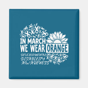 Im März tragen wir Orange Entwicklungsstörung Magnet