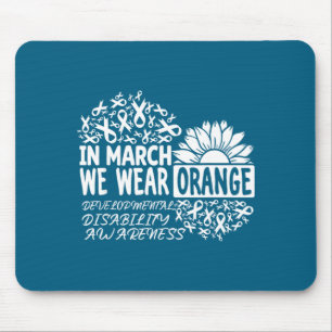 Im März tragen wir orange Entwicklungsstörung Mousepad