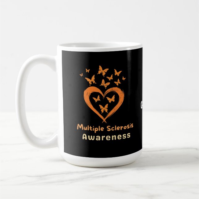 Im März tragen wir orange Multiple Sklerose Aware Kaffeetasse (Links)