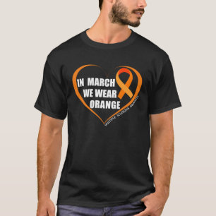 Im März tragen wir orange Multiple Sklerose Awaren T-Shirt