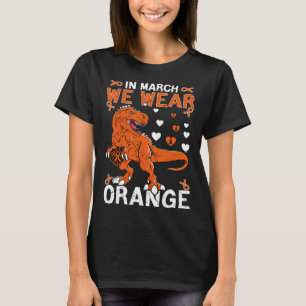 Im März tragen wir orange Rex Multiple Sklerose MS T-Shirt