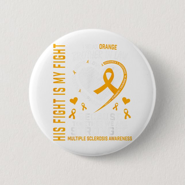 Im März tragen wir Orangen Bruder im Recht Multipl Button (Vorderseite)