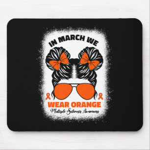 Im März tragen wir Orangen-Frau-Multiple-Sklerose- Mousepad