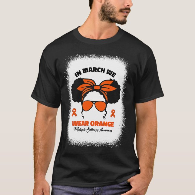 Im März tragen wir Orangen-MS-Multiple Sklerose T-Shirt (Vorderseite)