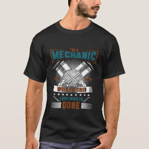 Im Mechaniker höre ich nicht auf, wenn ich müde bi T-Shirt