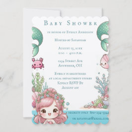 Im Meerjungfrau-Party Einladung