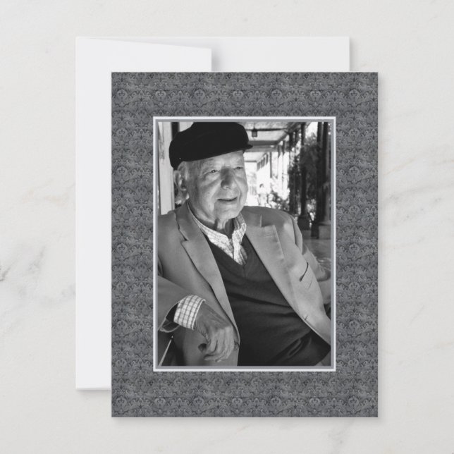 Im Memoriam Erinnerungs-Todesmitteilungs-Foto Einladung (Vorderseite)