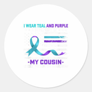 Im Memory Cousin Suizidbewusstsein Runder Aufkleber