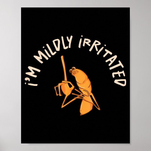 I'm Mildly Irritated Marcus Funny Worm Meme Mens W Poster (Vorne)