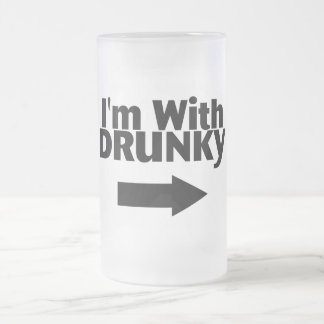 Im mit Drunky Mattglas Bierglas