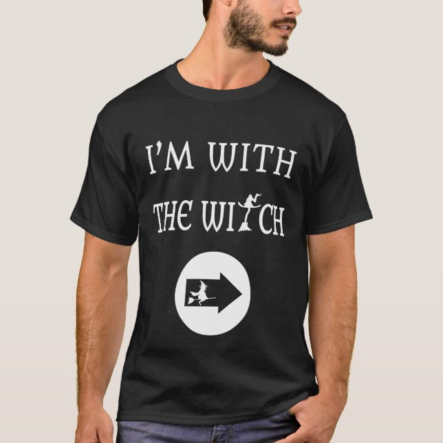 Im mit Hexe lustiges Halloween T-Shirt (Vorderseite)