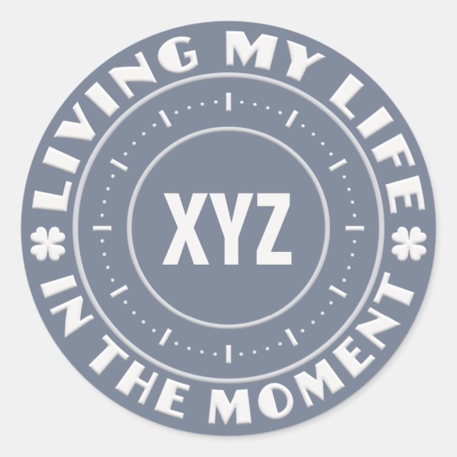 Im MOMENT kundenspezifische Aufkleber (Vorderseite)