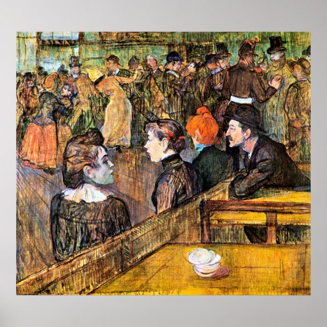 Im Moulin de la Gallette von Toulouse-Lautrec Poster (Vorne)