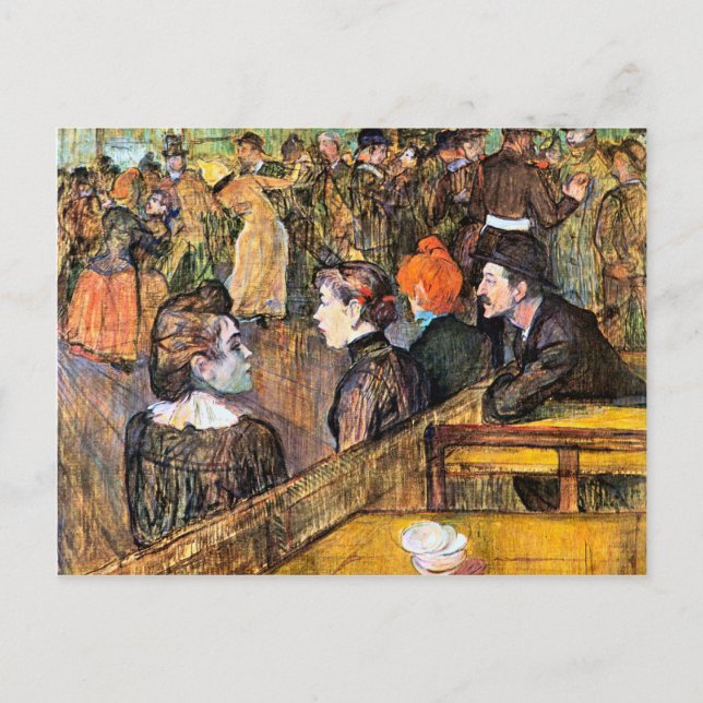 Im Moulin de la Gallette von Toulouse-Lautrec Postkarte (Vorderseite)