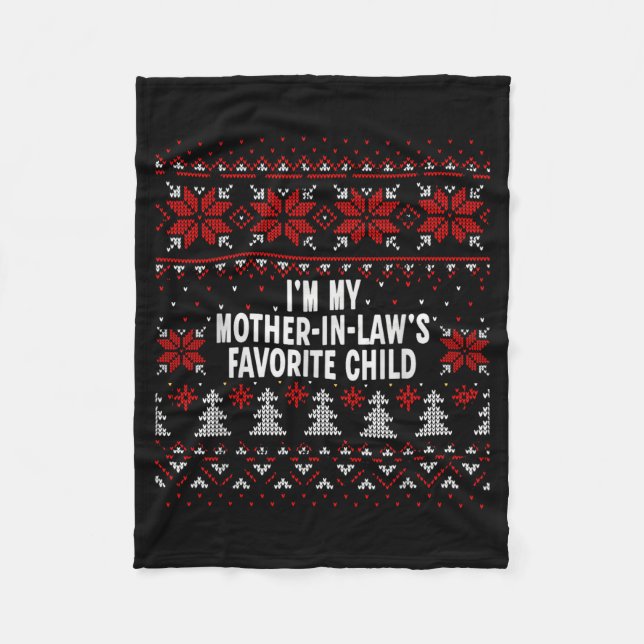 I'm My Mother-in-law's Favorite Child Funny Christ Fleecedecke (Vorderseite)