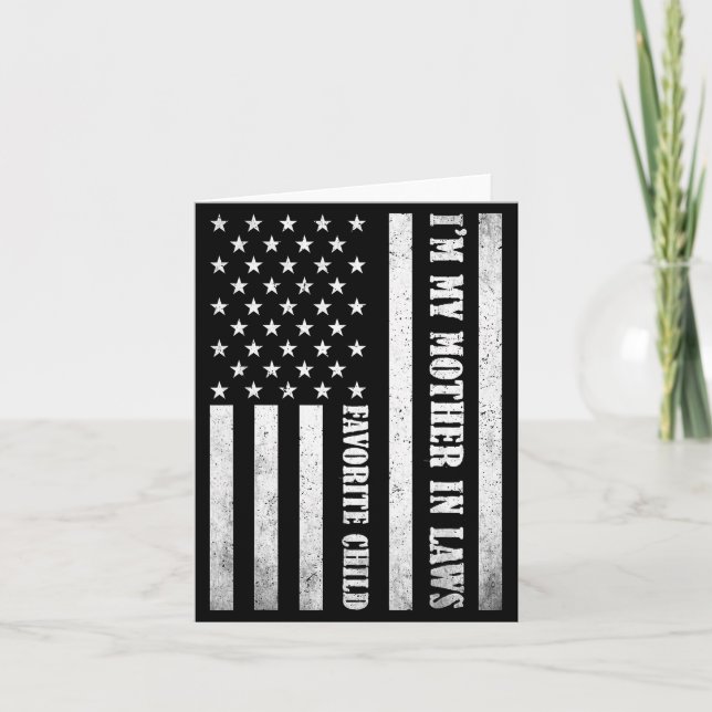 I'm My Mother In Laws Favorite Child Funny Parent  Karte (Vorderseite)