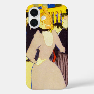 Im Nachtclub von Toulouse Lautrec, Vintage Kunst iPhone 16 Hülle