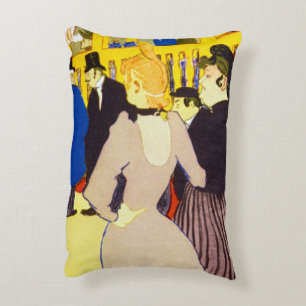 Im Nachtclub von Toulouse Lautrec, Vintage Kunst Dekokissen