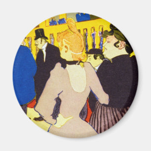 Im Nachtclub von Toulouse Lautrec, Vintage-Kunst Magnet