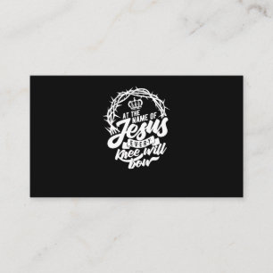 Im Namen Jesu wird sich jedes Knie Christlich beug Visitenkarte
