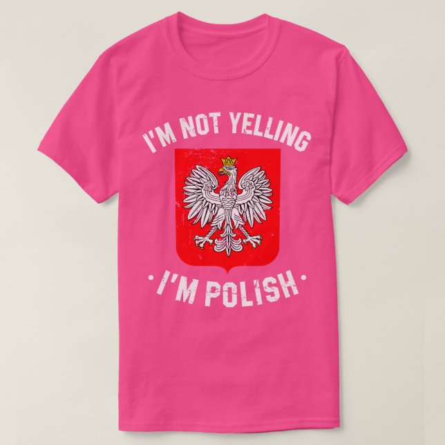 im nicht schreien im polischen lustigen Polen ziti T-Shirt (Design vorne)