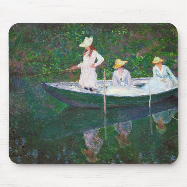 Im norwegischen Boot bei Giverny Claude Monet Mousepad (Vorne)