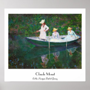 Im norwegischen Boot bei Giverny Claude Monet Poster