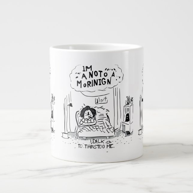 I'm Not a Morning Person Don't Talk to Me Mug Jumbo-Tasse (Vorderseite)