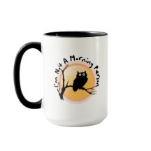 I'm Not A Morning Person funny owl quote