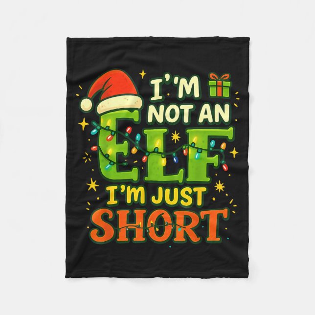 Im Not An Elf Just Short Funny Christmas Xmas Men  Fleecedecke (Vorderseite)