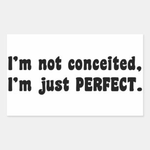 I'm Not Conceited, i'm Just Perfect Rechteckiger Aufkleber