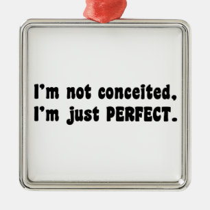 I'm Not Conceited, i'm Just Perfect Silbernes Ornament